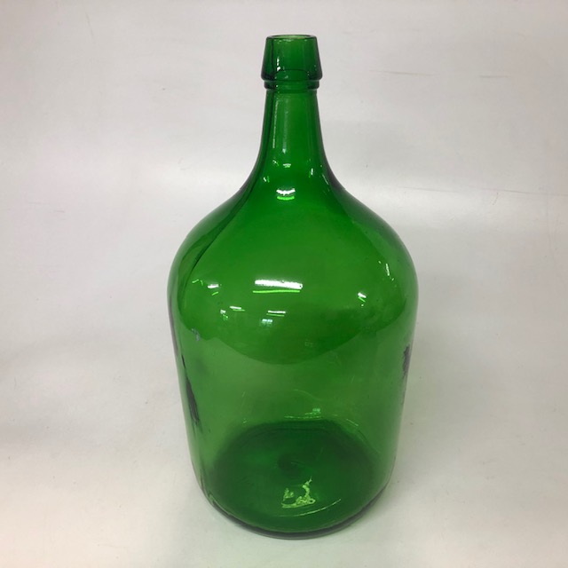 BOTTLE, Glass Demijohn - Ex Large Green 35cmH